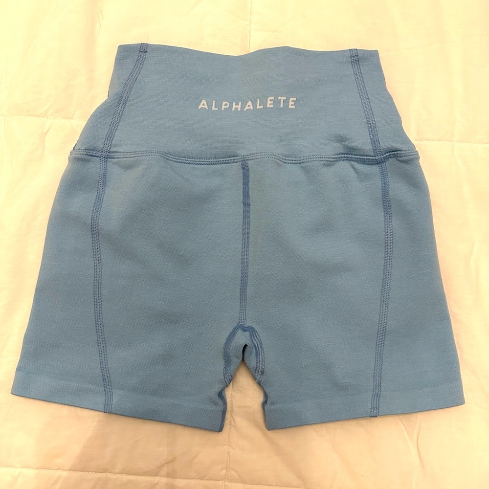 Alphalete R6 revival shorts light blue